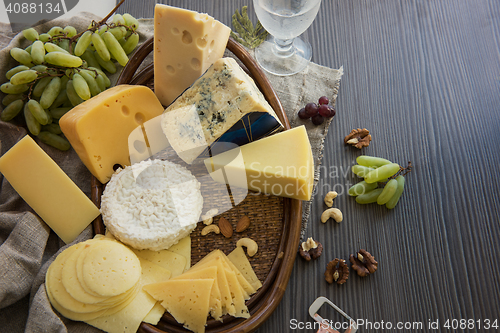 Image of Various types of cheese set