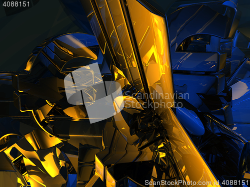 Image of euro symbol in abstract space - 3d illustration