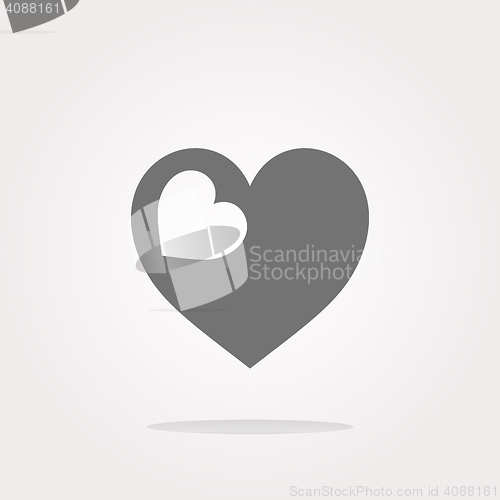 Image of vector Valentine heart sign, web button. vector icon. vector button 