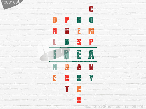 Image of Marketing concept: Idea in Crossword Puzzle