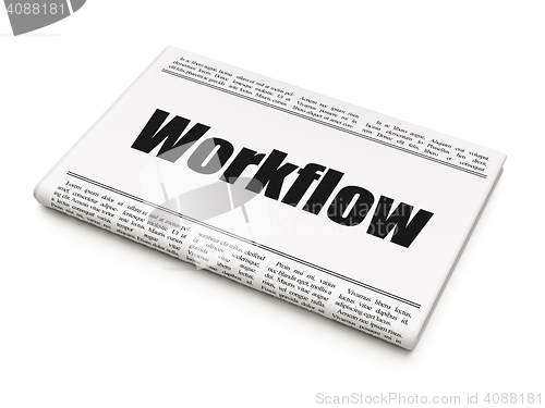 Image of Business concept: newspaper headline Workflow