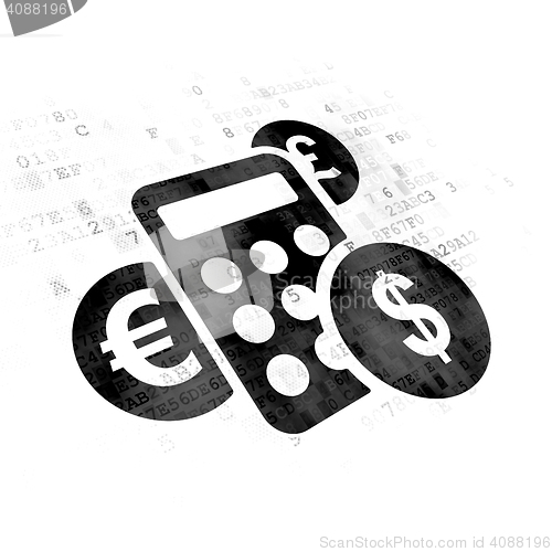 Image of Business concept: Calculator on Digital background