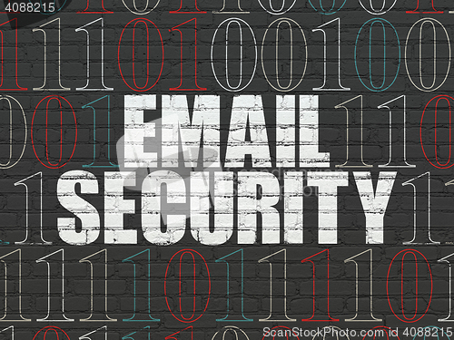 Image of Privacy concept: Email Security on wall background
