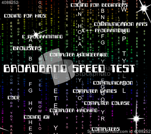 Image of Broadband Speed Test Means World Wide Web And Communicate