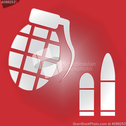 Image of Hand Grenade Bullets Indicates Murder Conflict And Violence