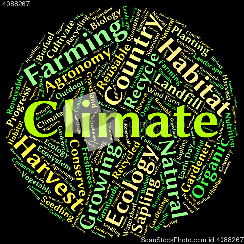 Image of Climate Word Indicates Atmospheric Conditions And Weather