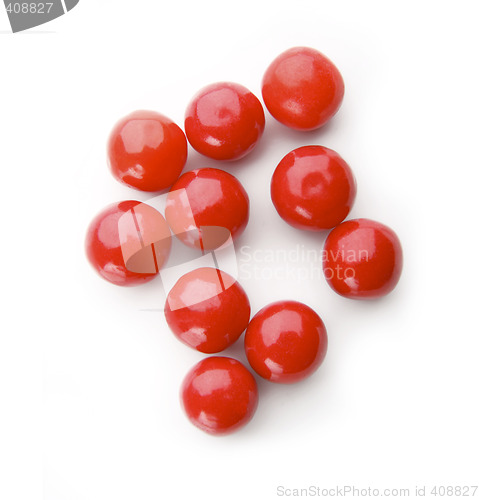 Image of Red balls on white