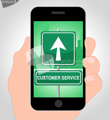 Image of Customer Service Online Represents Mobile Phone And Advice