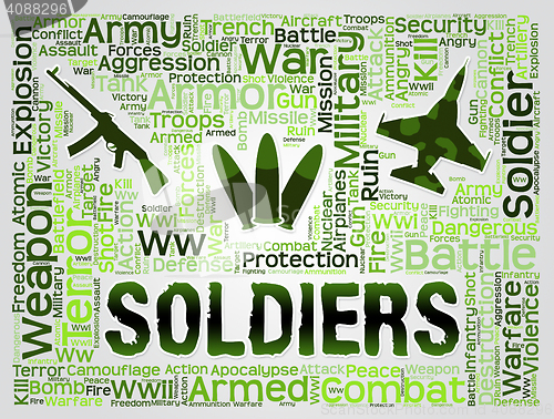 Image of Soldiers Words Means Comrade In Arms And Gi