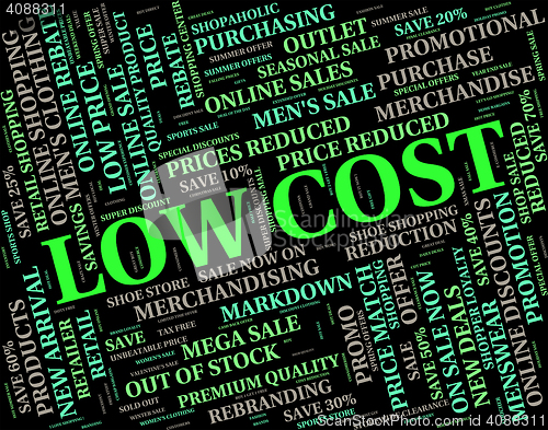 Image of Low Cost Means Reasonably Priced And Sale