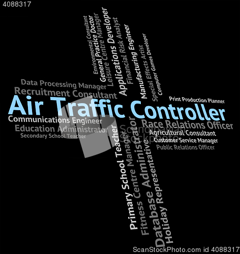 Image of Air Traffic Controller Means Hire Controlling And Official