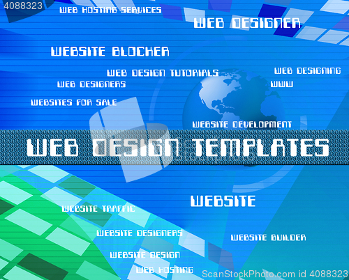 Image of Web Design Templates Indicates Words Websites And Online