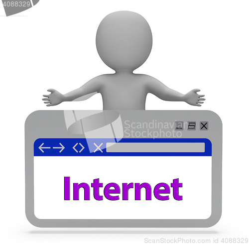 Image of Internet Webpage Indicates Browsing Online 3d Rendering