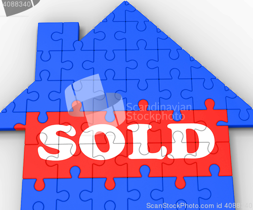 Image of Sold House Shows Sale Of Real Estate