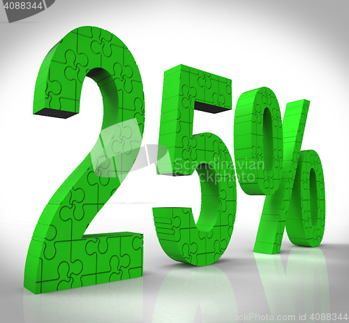 Image of 25 Sign Showing Markdown Price And Closeout