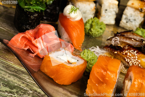 Image of Japanese Sushi On A Table