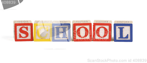 Image of School - Alphabet blocks isolated