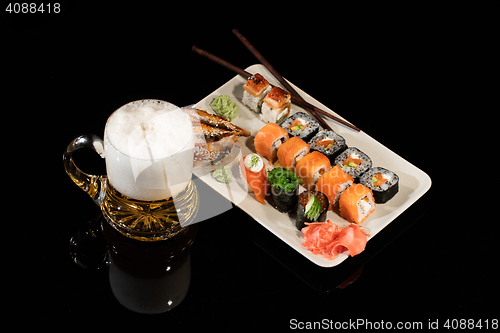 Image of Japanese Sushi On A Table