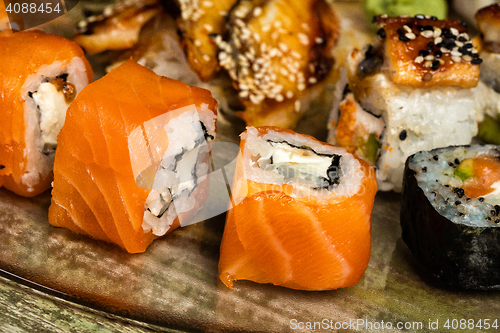 Image of Japanese Sushi On A Table