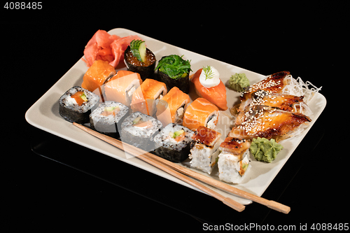 Image of Japanese Sushi On A Table