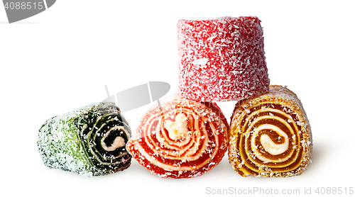 Image of Four different pieces of Turkish delight