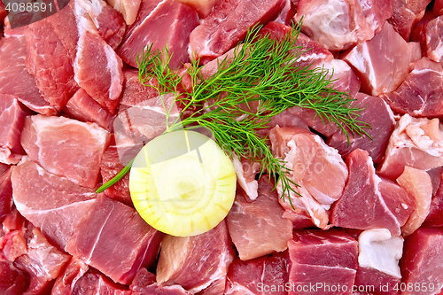 Image of Meat with onion and dill texture