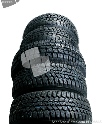 Image of Stack of new tires