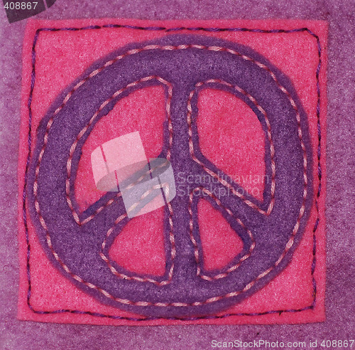 Image of Hand-sewn Peace Sign