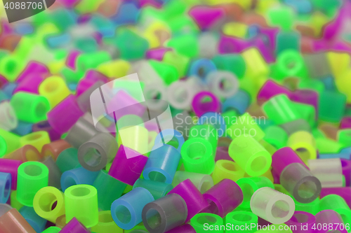 Image of colored plastic beads