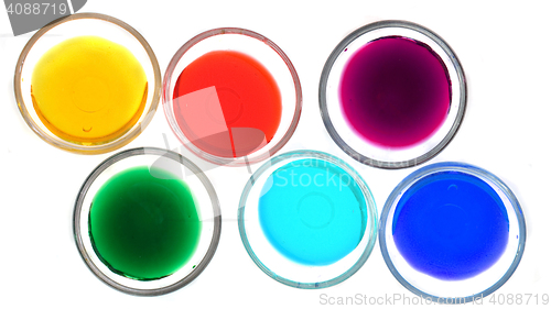 Image of multi color liquid