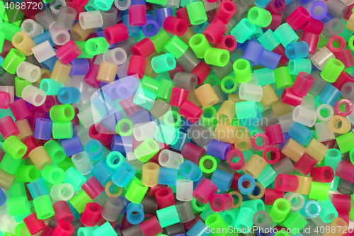 Image of colored plastic beads