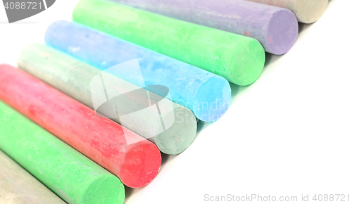 Image of color chalks isolated