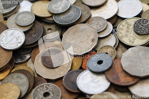 Image of old european coins background