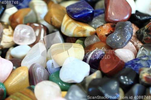 Image of natural color gems background 