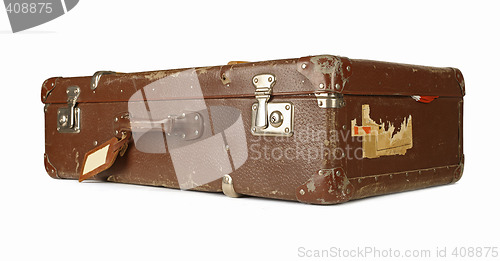 Image of Retro suitcase isolated on white