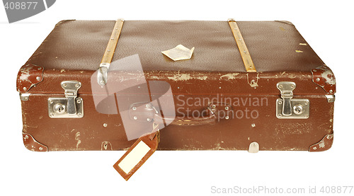 Image of Retro suitcase isolated on white