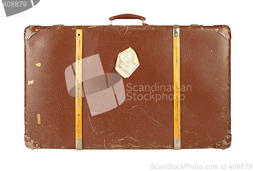 Image of Retro suitcase isolated on white