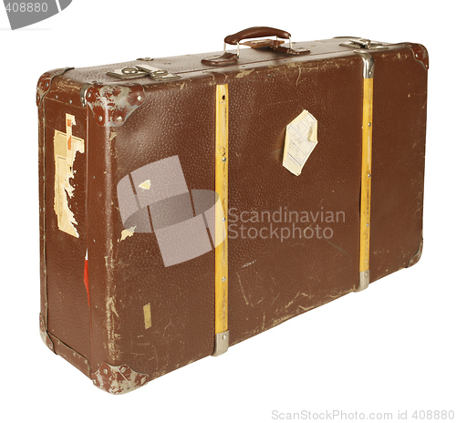 Image of Retro suitcase isolated on white