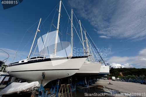 Image of Yacht port in beautiful weather