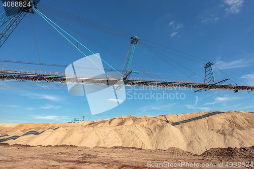 Image of Large excavator machine in the mine