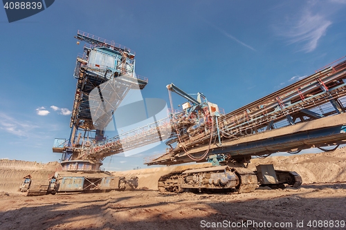 Image of Large excavator machine in the mine