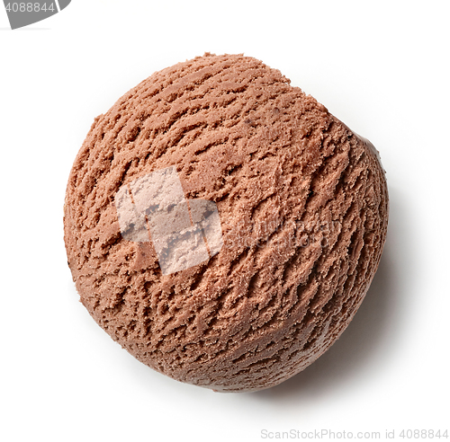 Image of chocolate ice cream ball