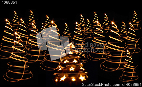 Image of color christmas forest 