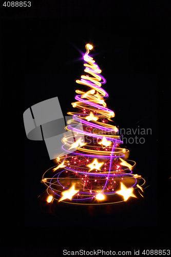 Image of color christmas tree 