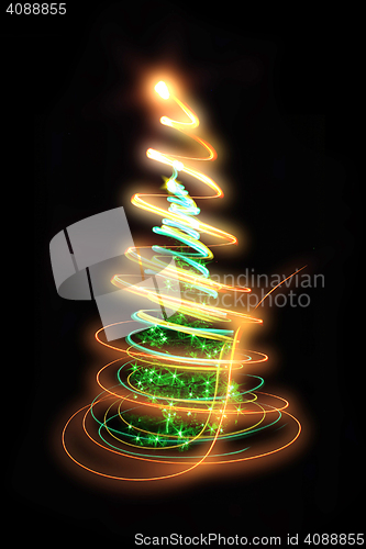 Image of color christmas tree 