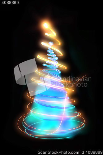 Image of color christmas tree 