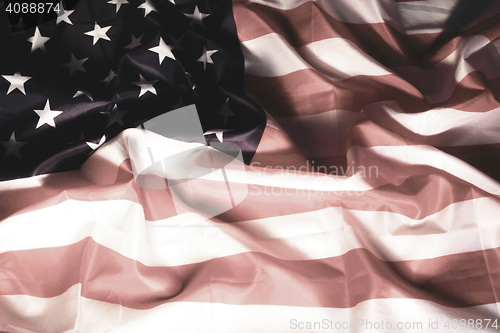 Image of USA flag in the dark