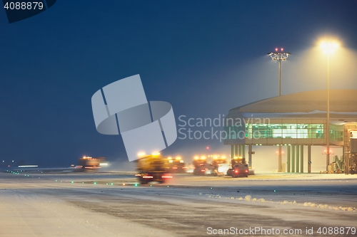 Image of Airport during the snowstorm