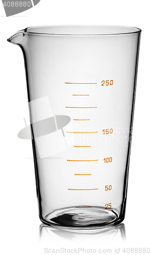 Image of Glass beaker graduated rotated