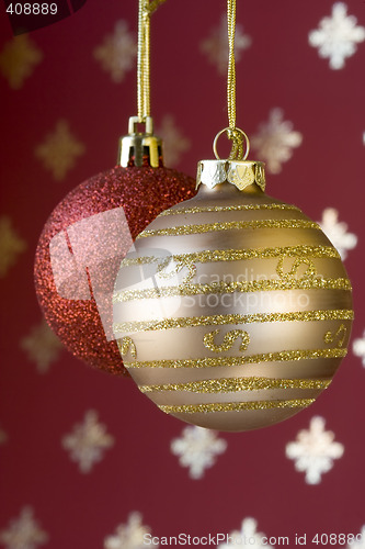 Image of Christmas ball background (selective and soft focus)
